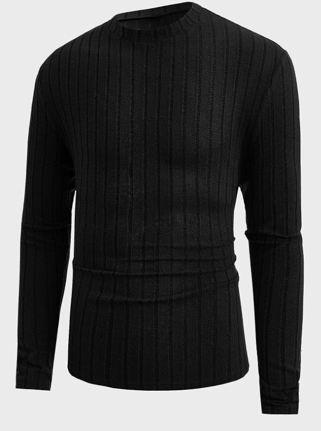 “Casual solid color round neck pullover long-sleeved T-shirt – men’s and women’s comfy basic tee for everyday layering and relaxed style – Hot Deal Warehouse fashion”

