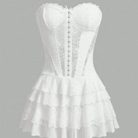 baby doll strapless slip dress