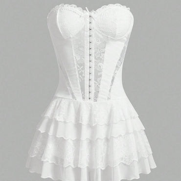 baby doll strapless slip dress