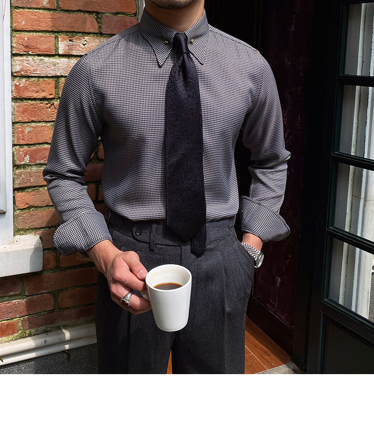 “Formal Gentleman Empire Collar Fashion Non-Ironing Shirt – sophisticated men’s dress shirt with empire collar, wrinkle-free for effortless style – Hot Deal Warehouse menswear”








