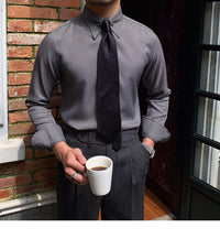 “Formal Gentleman Empire Collar Fashion Non-Ironing Shirt – sophisticated men’s dress shirt with empire collar, wrinkle-free for effortless style – Hot Deal Warehouse menswear”








