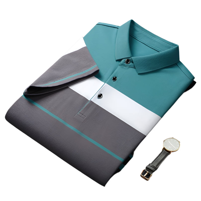 “Cotton Striped Stitching Polo Shirt for Men – classic men’s polo with striped accents, crafted from soft cotton for casual and smart occasions – Hot Deal Warehouse menswear”
