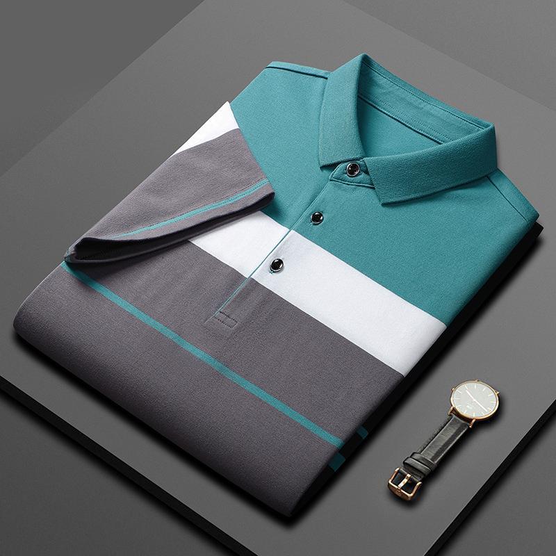“Cotton Striped Stitching Polo Shirt for Men – classic men’s polo with striped accents, crafted from soft cotton for casual and smart occasions – Hot Deal Warehouse menswear”
