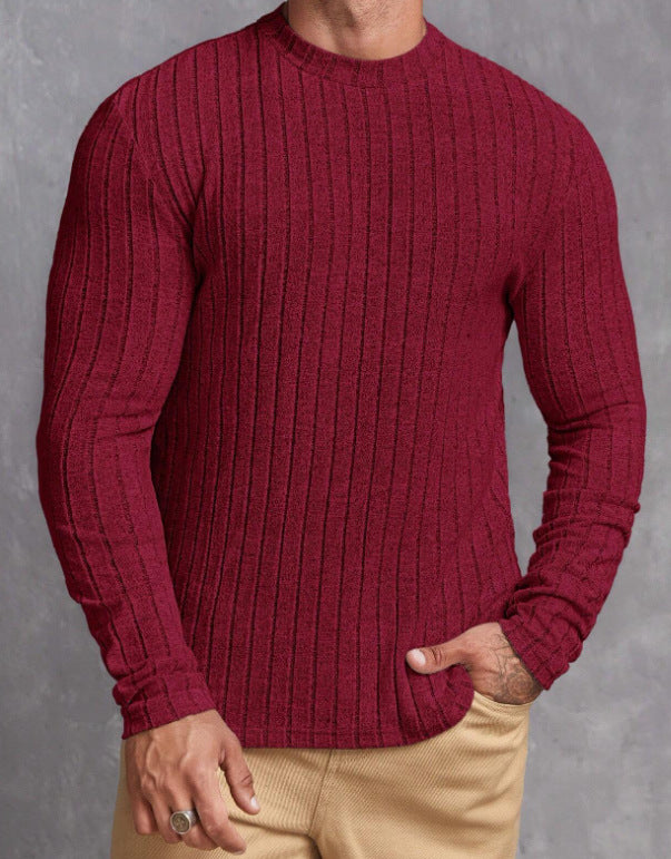 “Casual solid color round neck pullover long-sleeved T-shirt – men’s and women’s comfy basic tee for everyday layering and relaxed style – Hot Deal Warehouse fashion”

