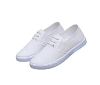 Comfortable slip-on canvas shoes for women with a flat sole, breathable upper, and versatile style, perfect for casual outings.








