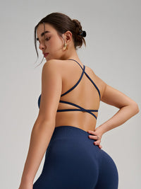 Cross Back Sports Crop Hot Deal Warehouse