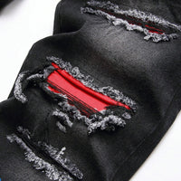 Aiden Straight-Leg Ripped Black Jeans Hot Deal Warehouse