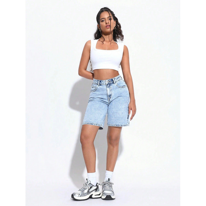 women's cropped denim pants Australia