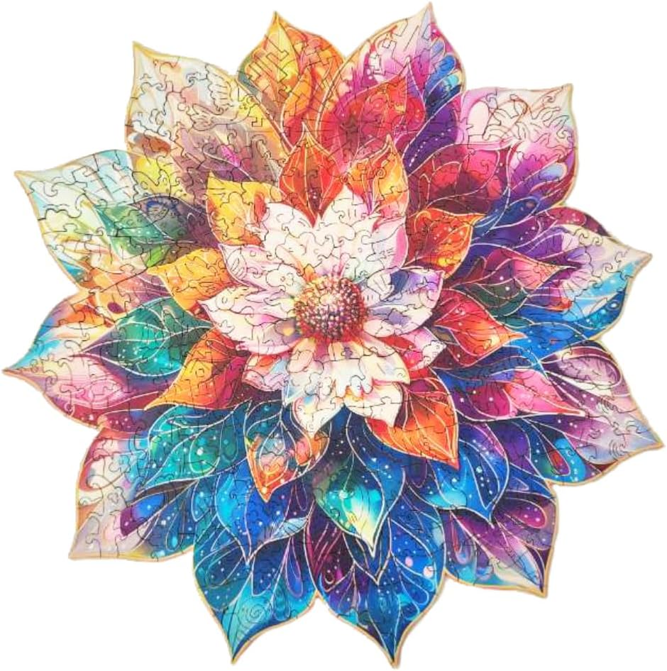 Mystic Mandala 200-piece jigsaw puzzle with intricate, colorful circular mandala artwork.








