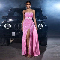 “Alessia Velvet Maxi Dress – women’s luxurious velvet maxi dress with elegant silhouette for special occasions and evening wear – Hot Deal Warehouse fashion”

