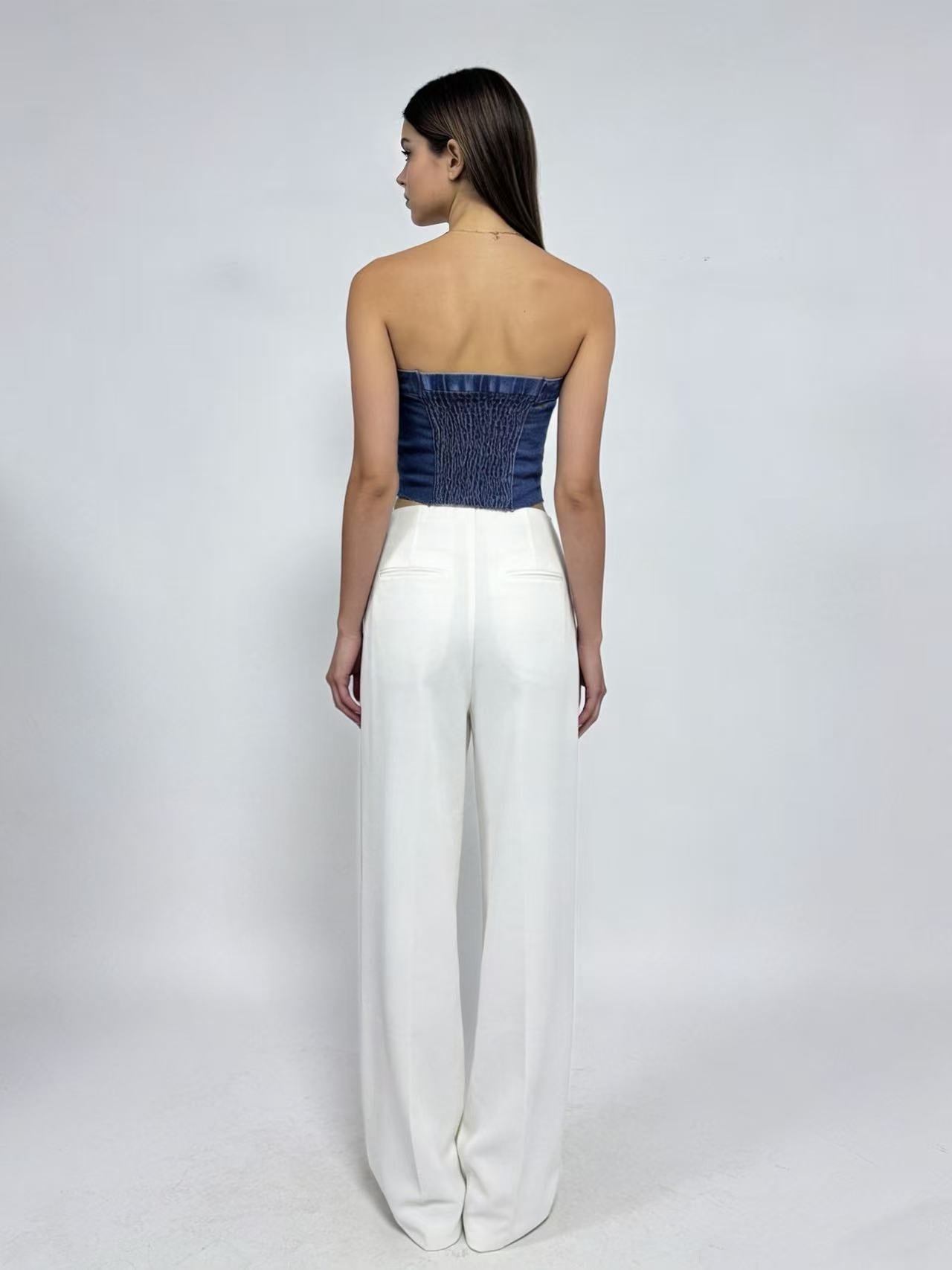 women's denim strapless top Australia