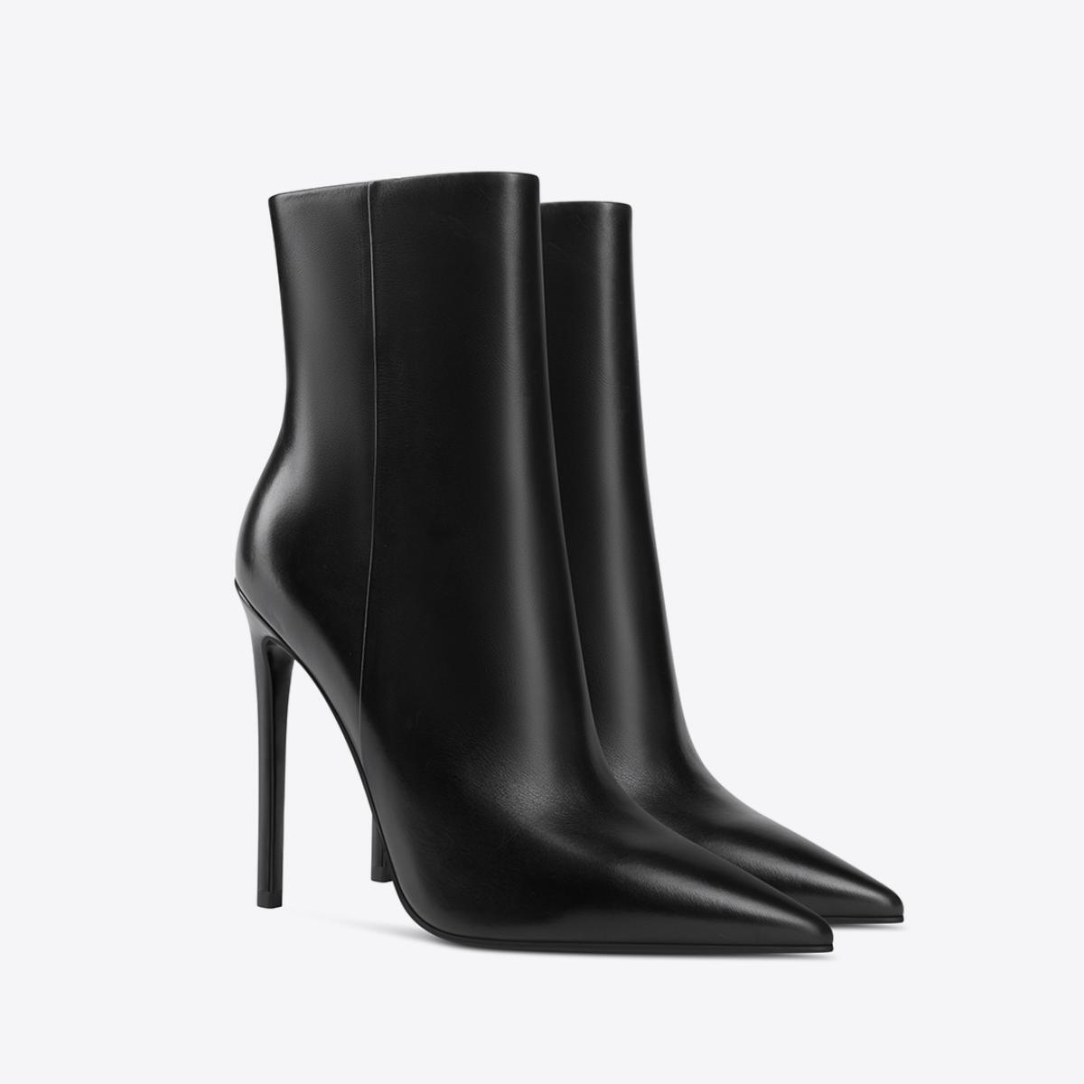European and American Pointed-Toe Stiletto Ankle Boots – Chic and elegant ankle boots with a pointed toe and stiletto heel for a sophisticated look.








