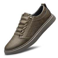 Hollow-out breathable hole shoes with a low-top design and cowhide surface for casual spring and summer wear.








