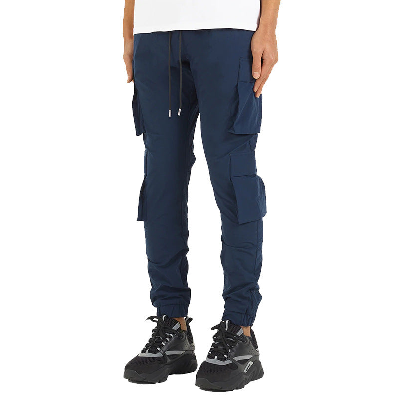 Men's stretch breathable ankle banded slacks offering a comfortable fit and modern style, perfect for casual or semi-formal occasions.