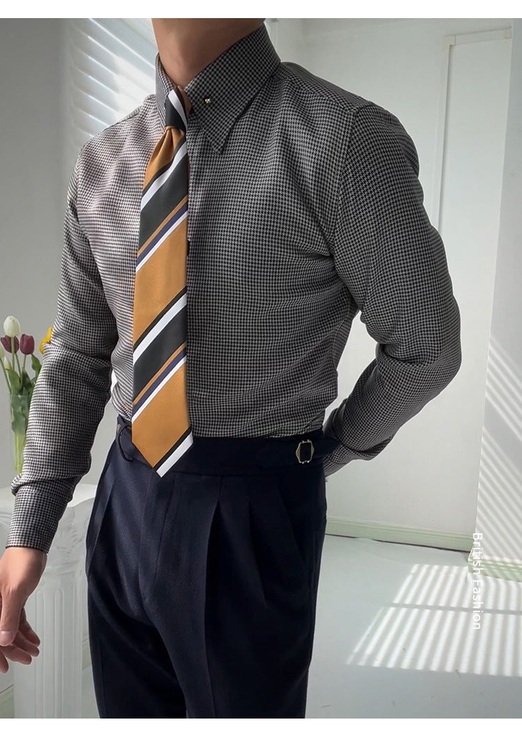 “Formal Gentleman Empire Collar Fashion Non-Ironing Shirt – sophisticated men’s dress shirt with empire collar, wrinkle-free for effortless style – Hot Deal Warehouse menswear”








