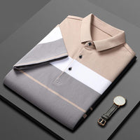 “Cotton Striped Stitching Polo Shirt for Men – classic men’s polo with striped accents, crafted from soft cotton for casual and smart occasions – Hot Deal Warehouse menswear”
