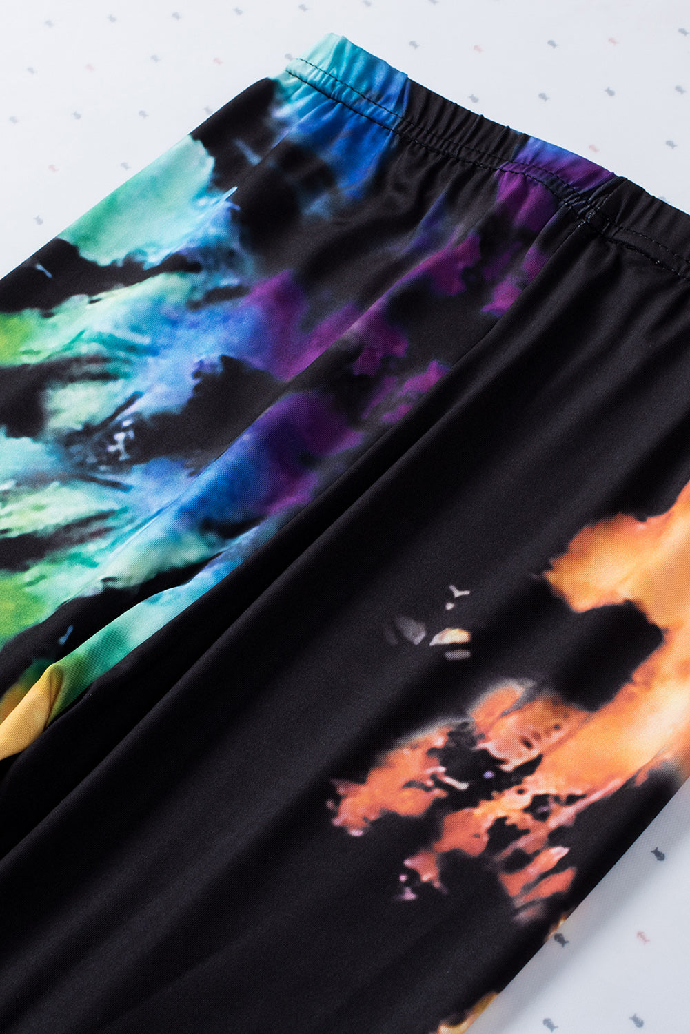 Multicolor Tie Dye Hollow Out Fitness Activewear Leggings Hot Deal Warehouse
