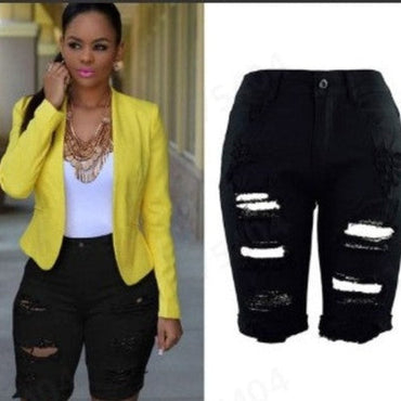Shady High Waist Ripped Denim Shorts Hot Deal Warehouse
