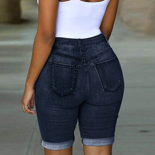 Shady High Waist Ripped Denim Shorts Hot Deal Warehouse