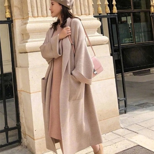Elegant Women's Long Knitted Cardigan Hot Deal Warehouse